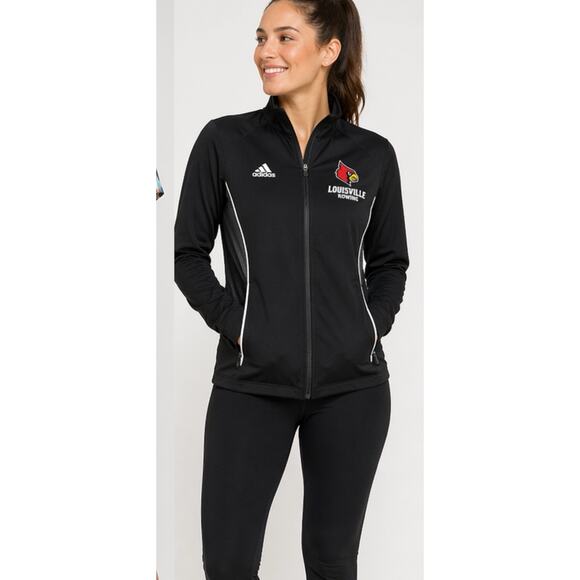 adidas Jackets & Blazers - Adidas Climalite Jacket Womens M Black UofL Rowing Full Zip Athletic